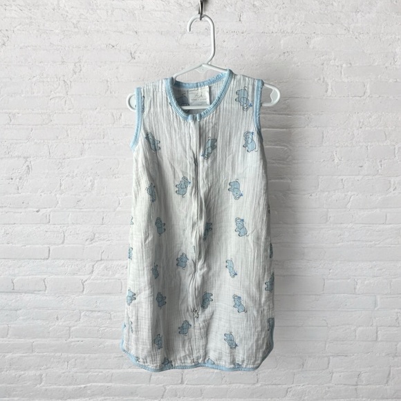 Aden + Anais // Thin Muslin Sleep Sack with Fun Elephant Print Size Small - Picture 1 of 4